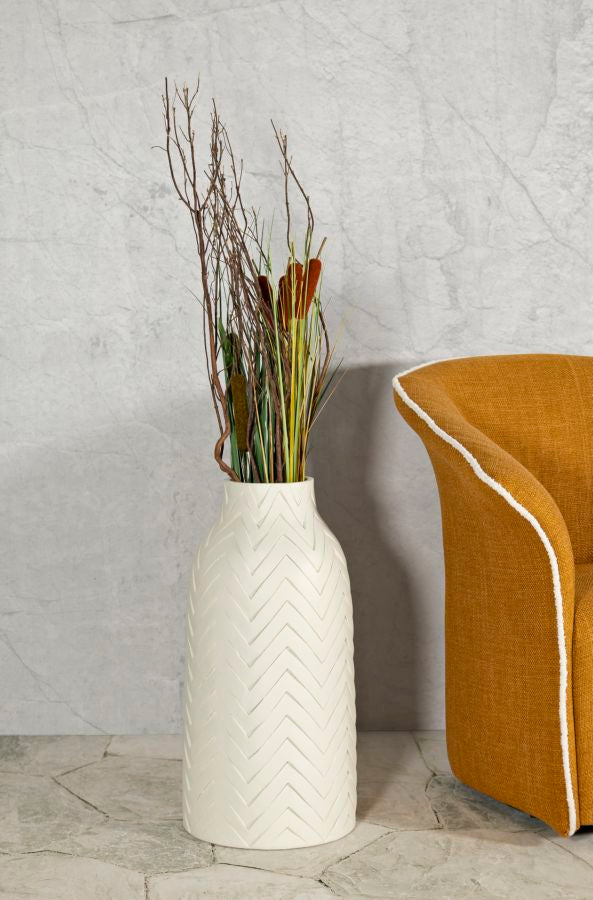 Blumenvase Winter Creme 60 cm