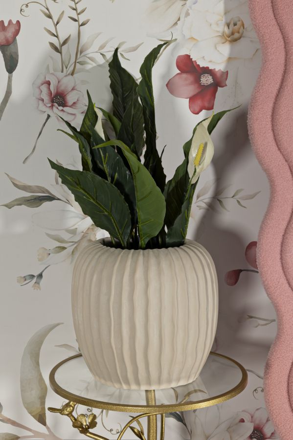 Blumenvase Nebel Creme 26 cm