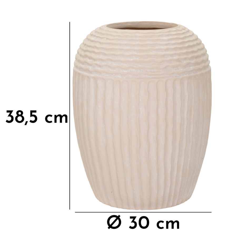 Blumenvase Nebel Creme 38,5 cm