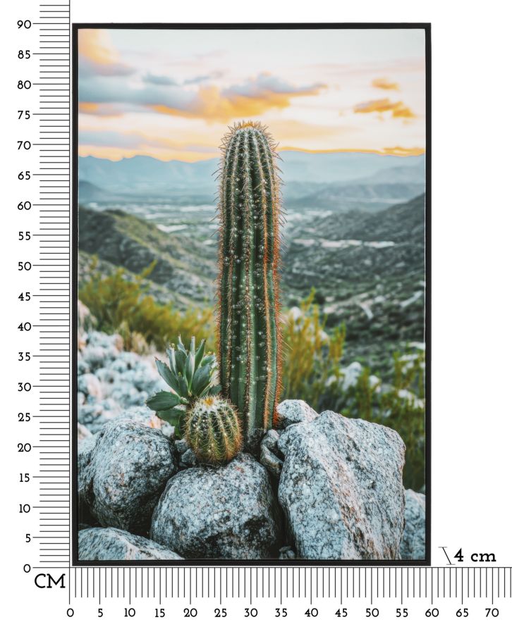 Wandbild Kaktus 90 cm – Leinwandbild Deko
