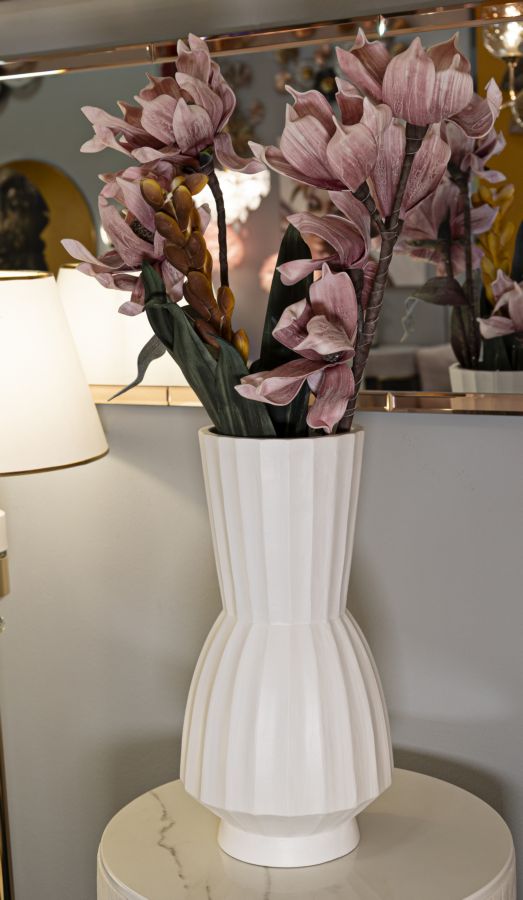 Blumenvase Glint Weiß 50 cm
