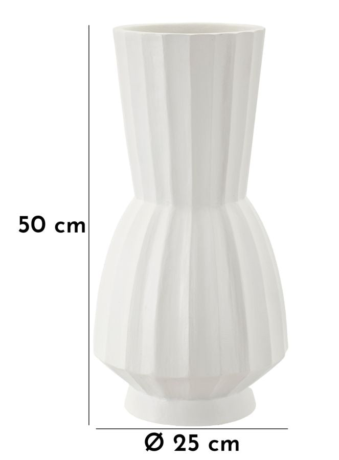 Blumenvase Glint Weiß 50 cm