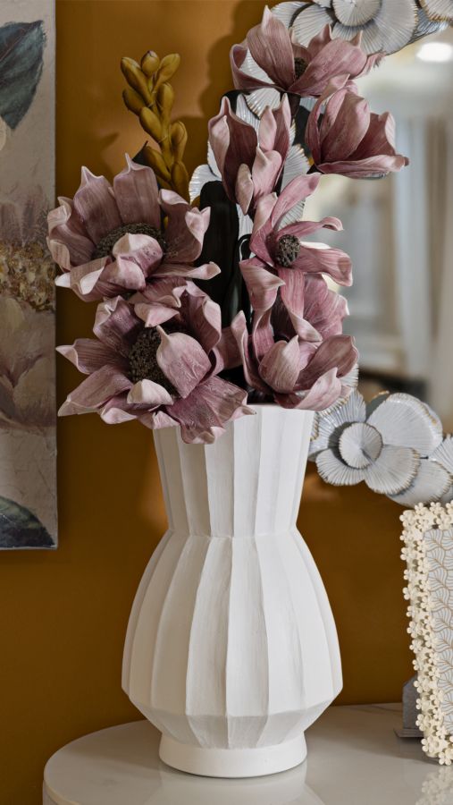 Blumenvase Glint Weiß 41 cm