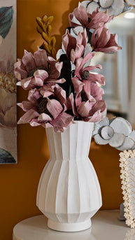 Blumenvase Glint Weiß 41 cm