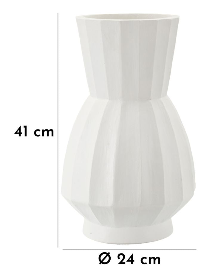 Blumenvase Glint Weiß 41 cm