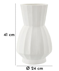 Blumenvase Glint Weiß 41 cm