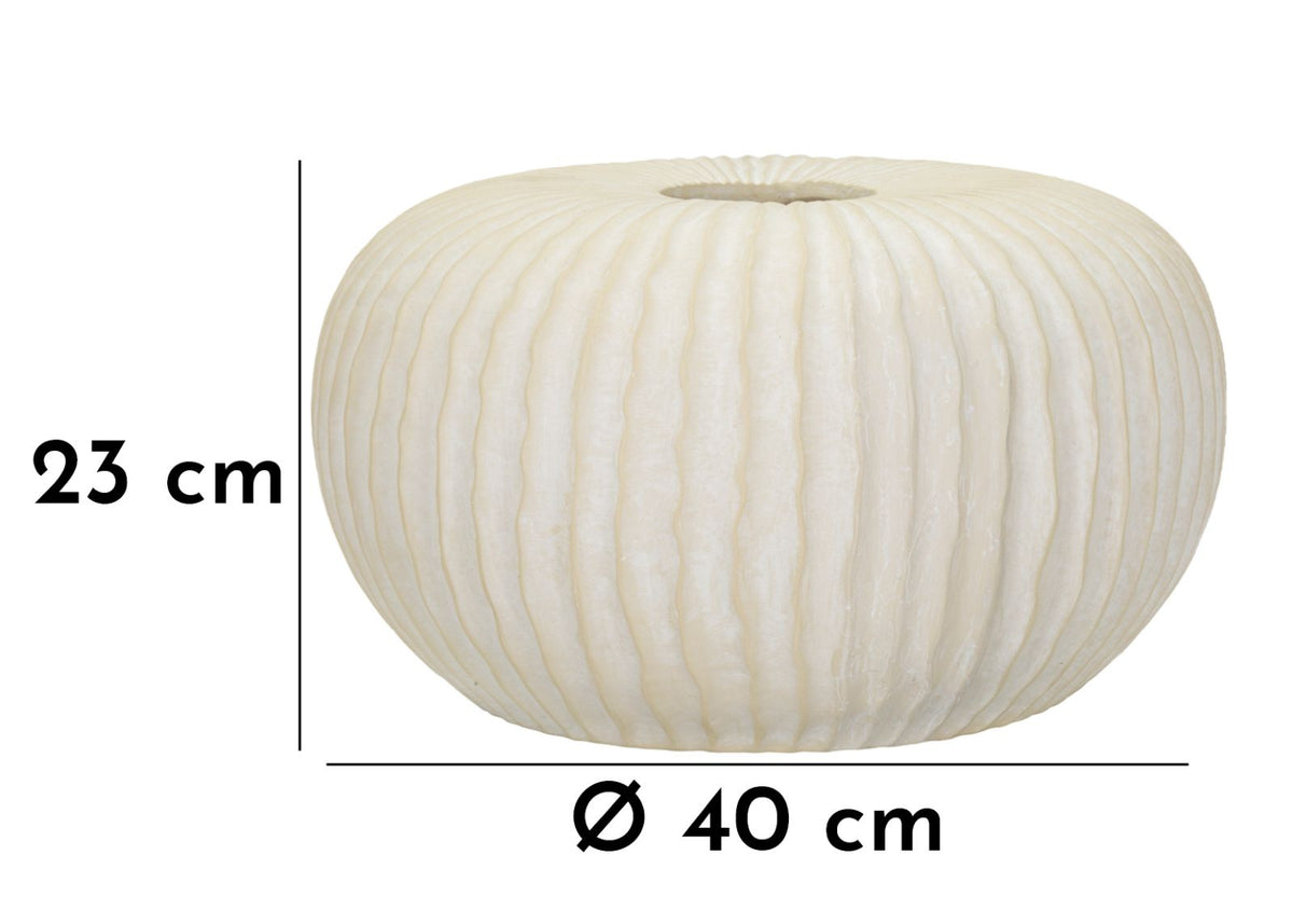 Übertopf Eiszapfen Creme 23 cm