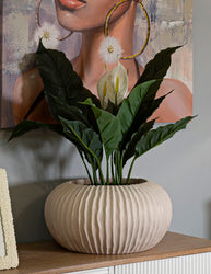 Blumenvase Nebel Creme 18 cm