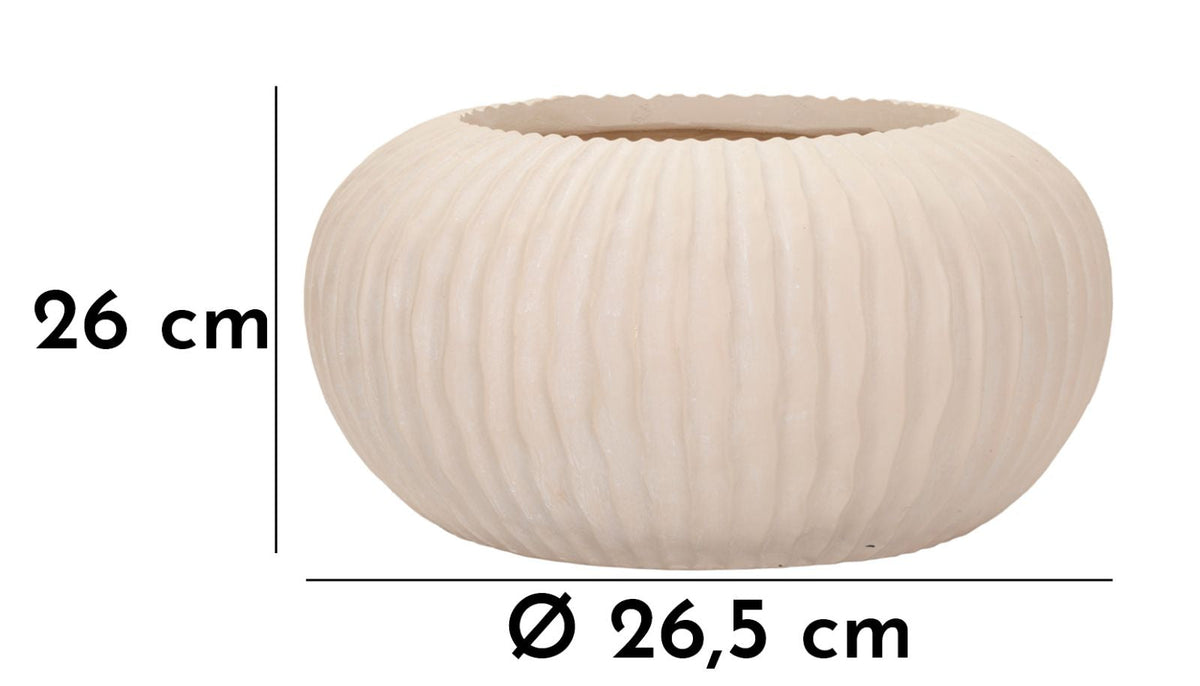 Blumenvase Nebel Creme 18 cm