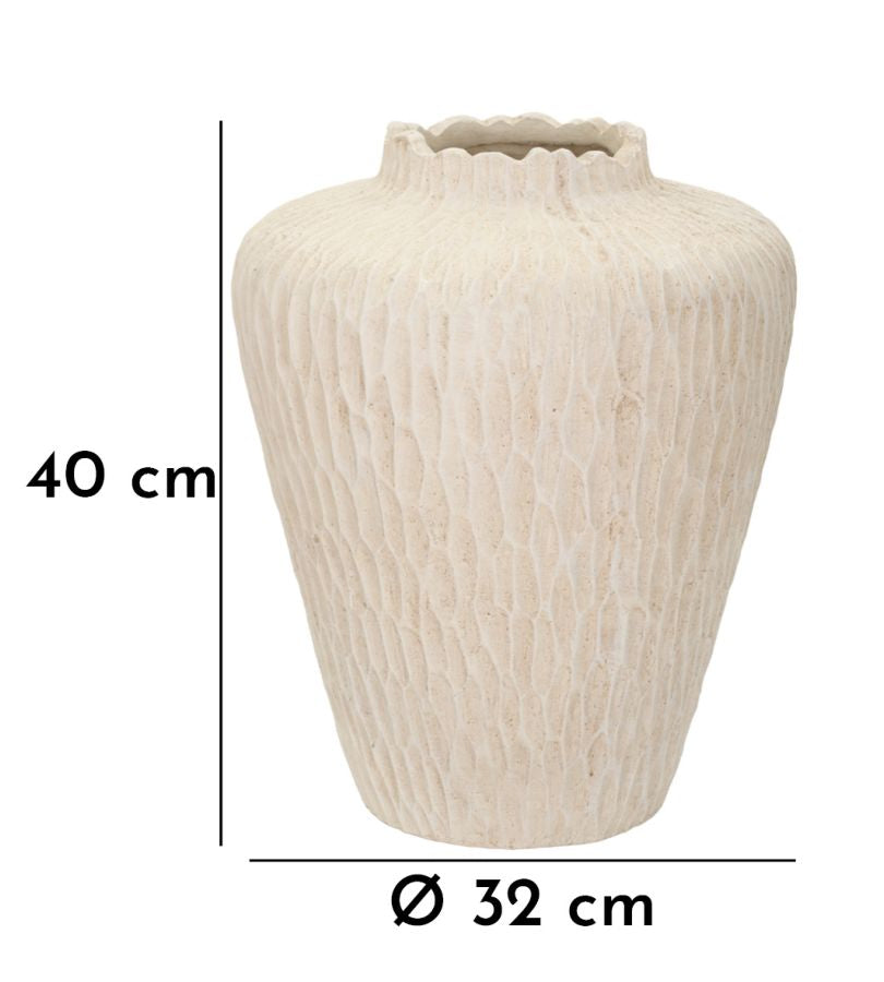 Blumenvase Schatten Creme 40 cm