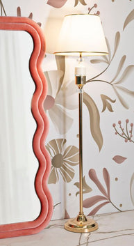 Stehlampe Gold Weiß 160 cm – Stehleuchte