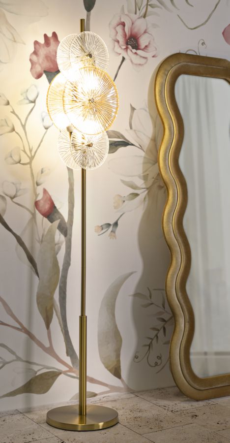 Stehlampe Gold Braun 164 cm – Stehleuchte