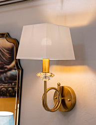 Wandleuchte Gold Weiß 40 cm – Wandlampe