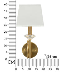 Wandleuchte Gold Weiß 40 cm – Wandlampe