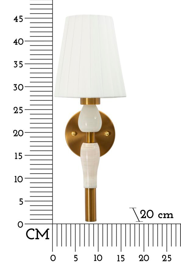 Wandleuchte Gold Weiß 46 cm – Wandlampe