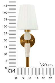 Wandleuchte Gold Weiß 46 cm – Wandlampe