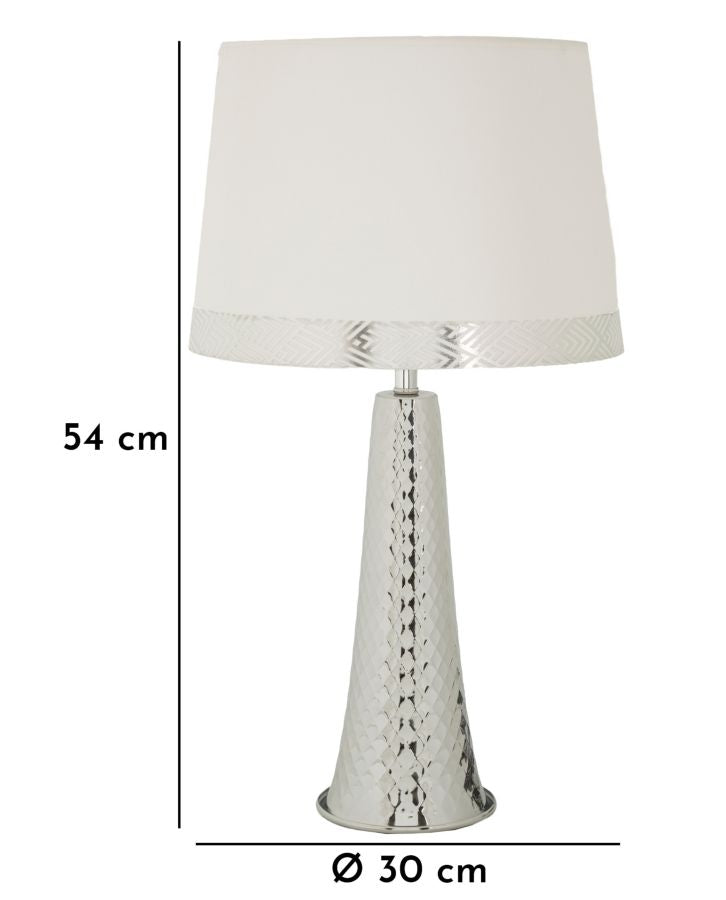 Tischlampe Silber 54 cm – Tischleuchte