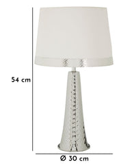 Tischlampe Silber 54 cm – Tischleuchte