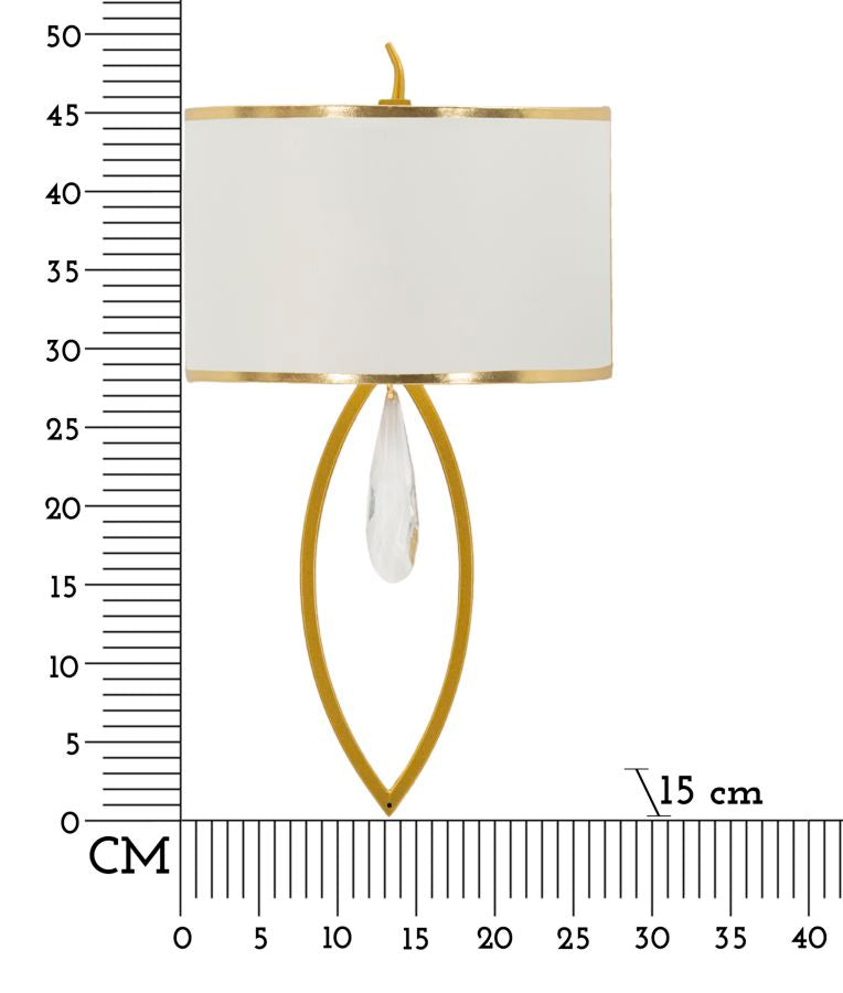 Wandleuchte Gold Weiß 50 cm – Wandlampe