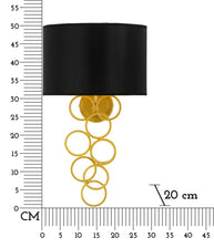 Wandleuchte Gold Schwarz 50 cm – Wandlampe