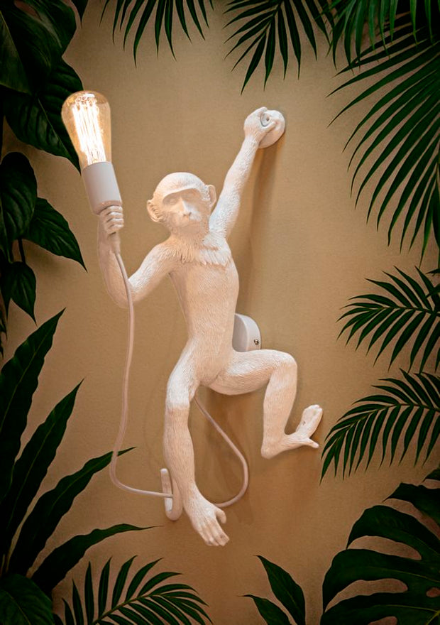 Wandleuchte Affe Weiß 64 cm – Wandlampe