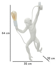 Wandleuchte Affe Weiß 64 cm – Wandlampe