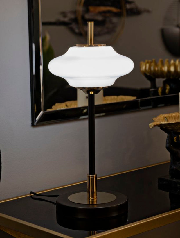 Tischlampe Gold Schwarz 46 cm – Tischleuchte