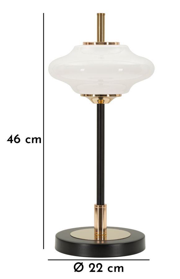 Tischlampe Gold Schwarz 46 cm – Tischleuchte
