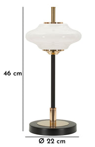 Tischlampe Gold Schwarz 46 cm – Tischleuchte