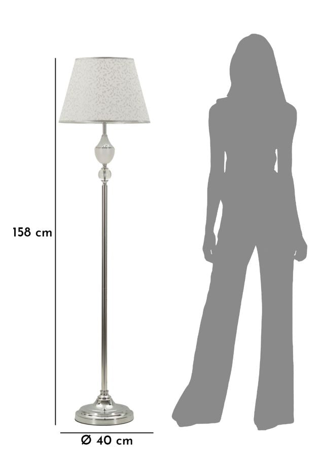 Stehlampe Silber Weiß 158 cm – Stehleuchte