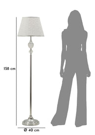 Stehlampe Silber Weiß 158 cm – Stehleuchte