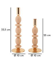 Kerzenständer Shuttle Rosa Gold 2er Set – Kerzenhalter Deko