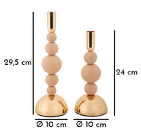Kerzenständer Bolly Rosa Gold 2er Set – Kerzenhalter Deko