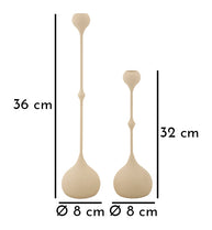 Kerzenständer Slimmy Creme Gold 2er Set – Kerzenhalter Deko
