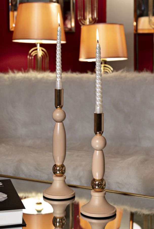 Kerzenständer Strek Rosa Gold 2er Set – Kerzenhalter Deko