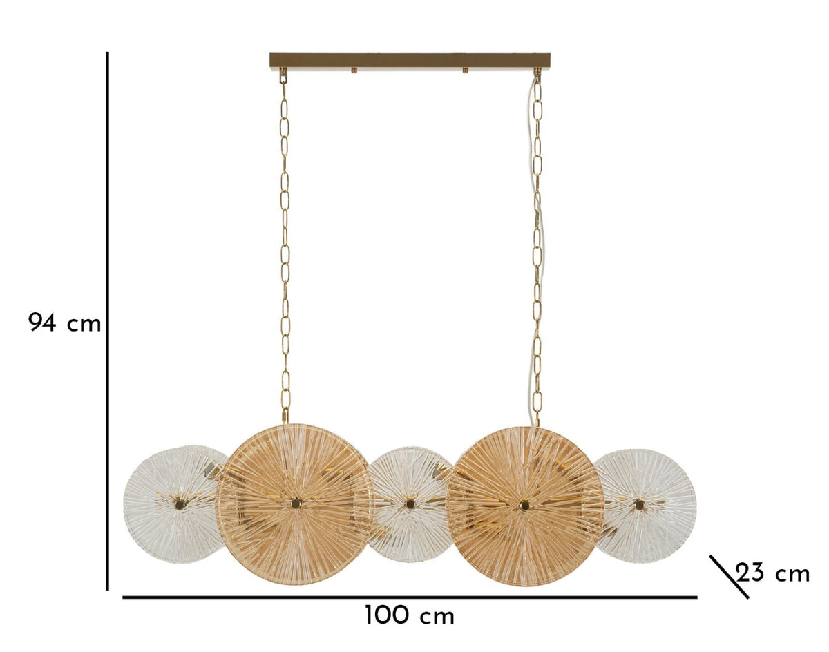 Deckenleuchte Gold Braun 28 cm – Deckenlampe