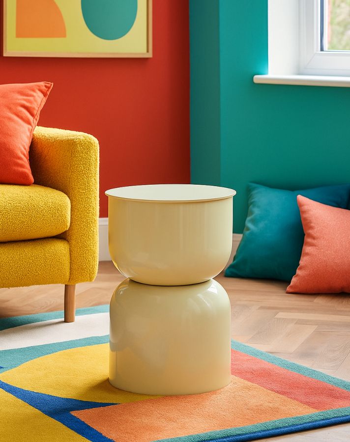 Beistelltisch Oyi Creme Rund – Couchtisch Deko