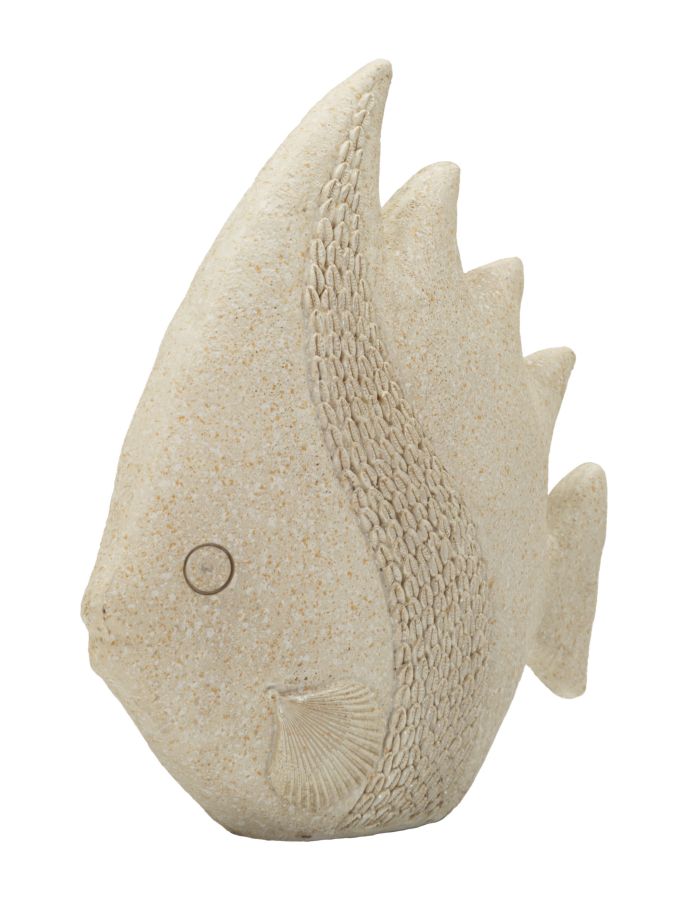 Dekofigur Fisch Beige 24,5 cm – Tierfigur
