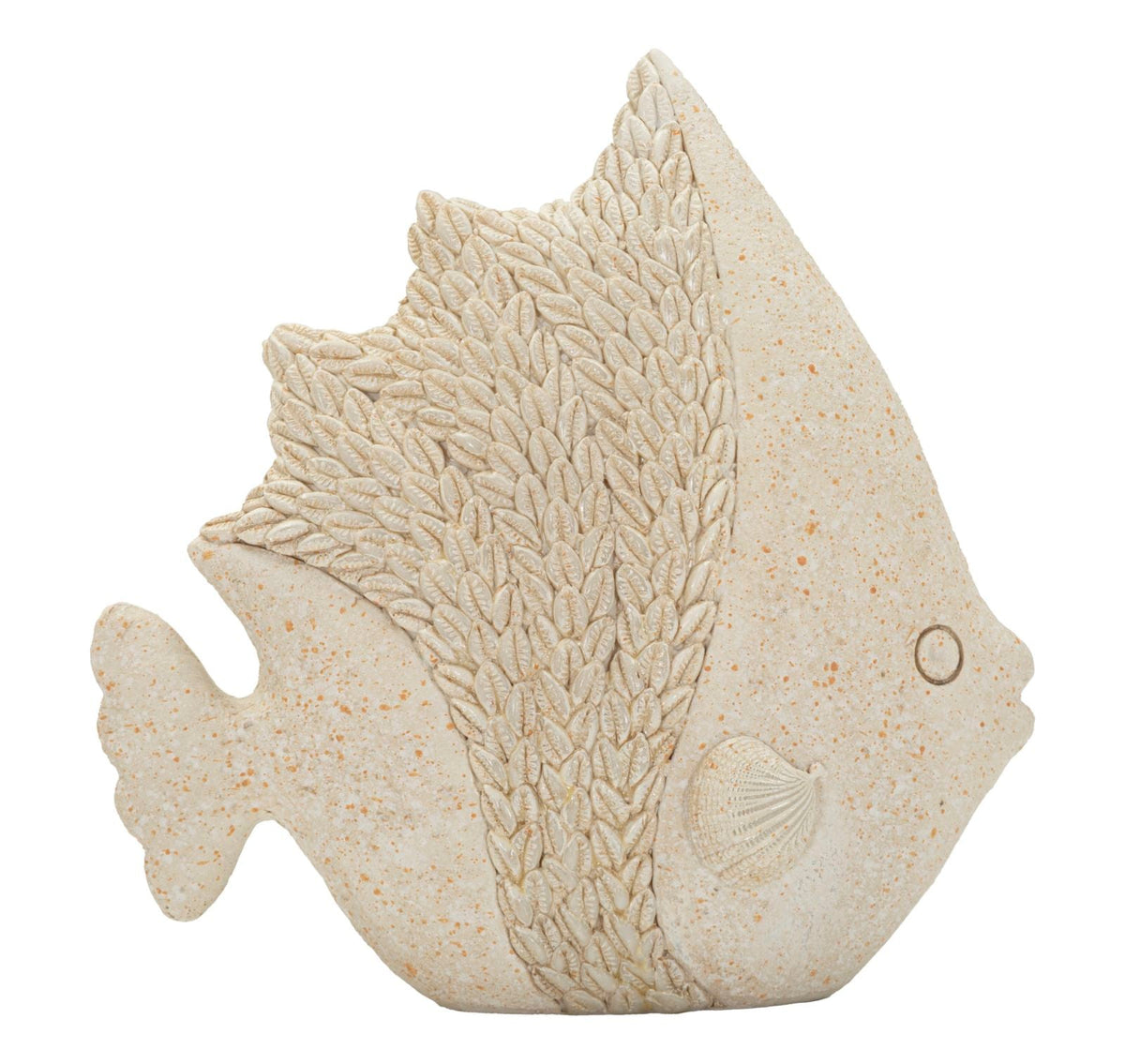Dekofigur Fisch Beige 16,8 cm – Tierfigur