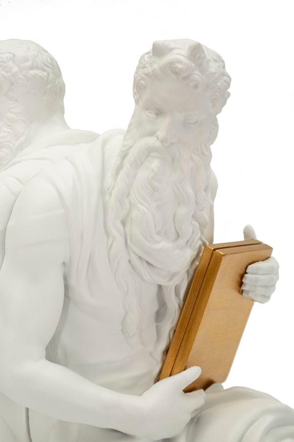 Buchstütze Poseidon Weiß Gold – Dekoobjekt