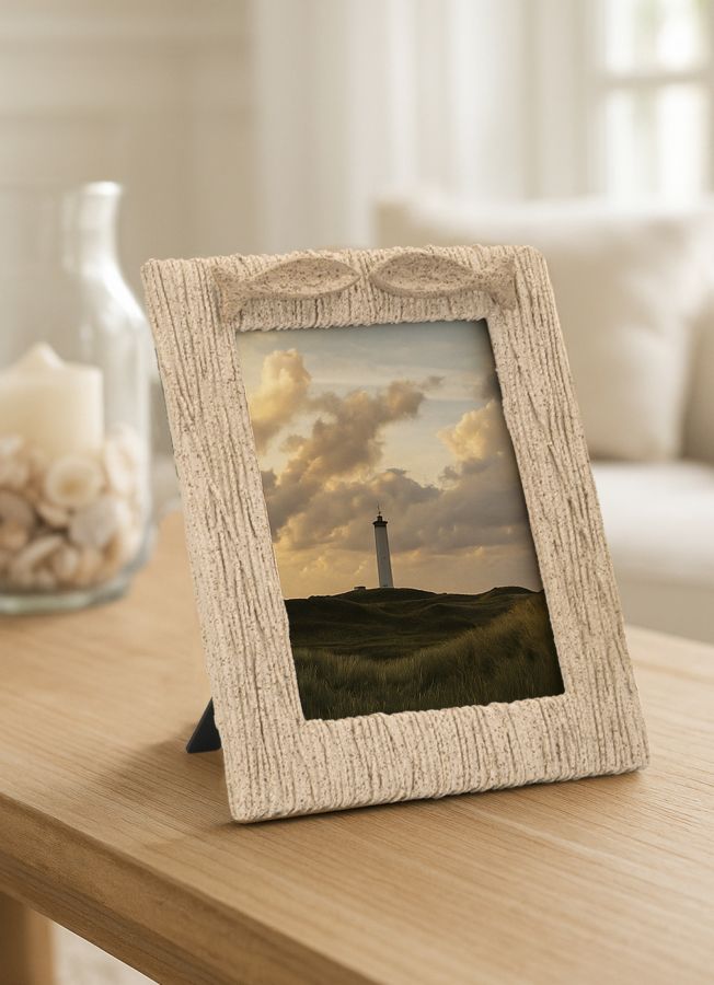 Bilderrahmen Welle Beige Klein – Fotorahmen Deko