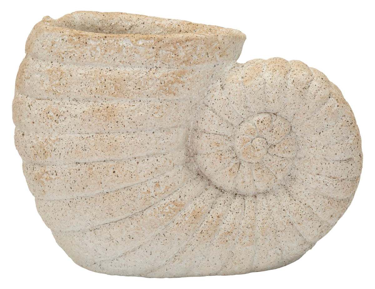 Blumenvase Muschel Beige 23 cm – Dekovase
