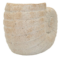 Blumenvase Muschel Beige 23 cm – Dekovase