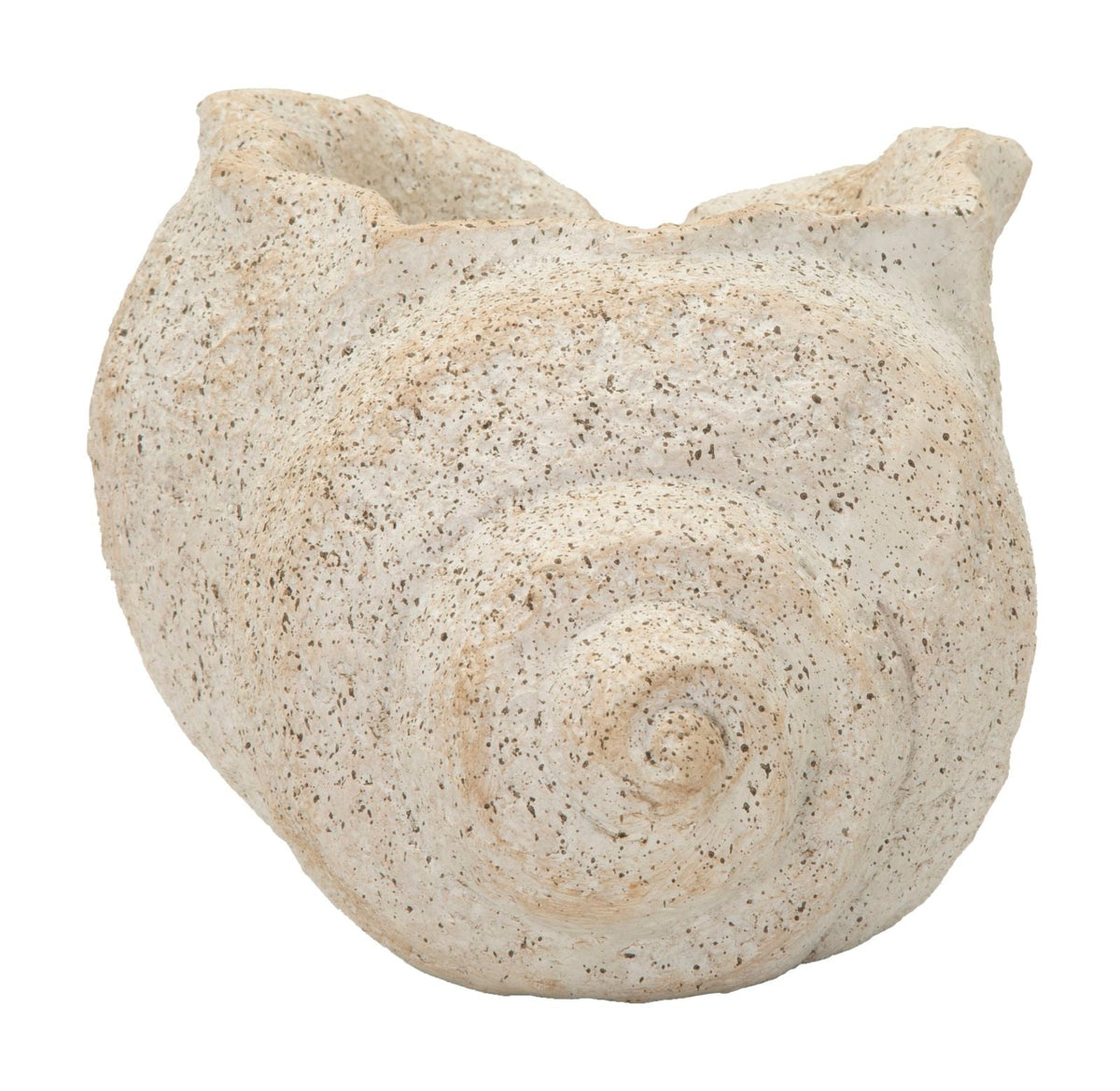 Blumenvase Muschel Beige 18 cm – Dekovase