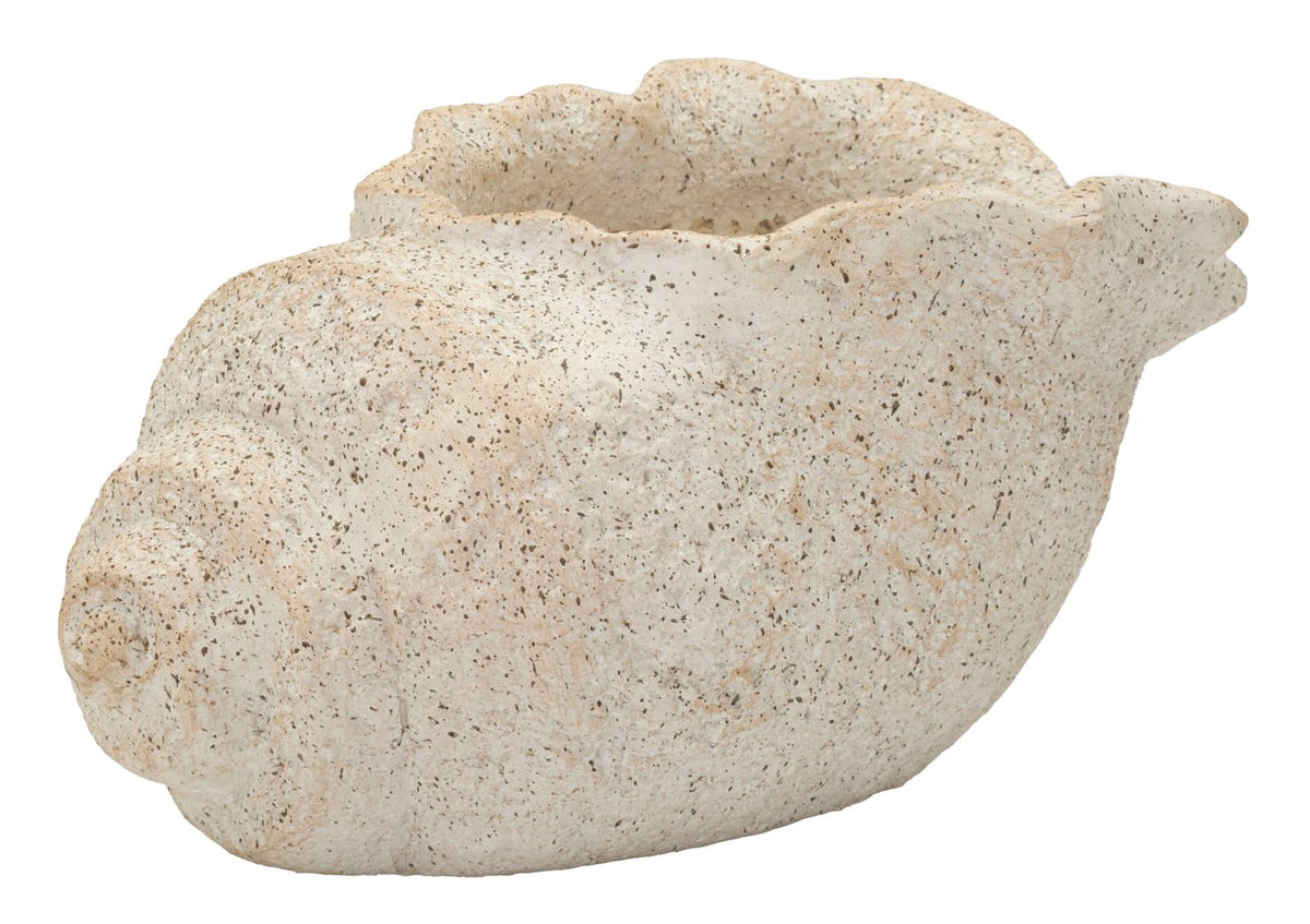 Blumenvase Muschel Beige 18 cm – Dekovase