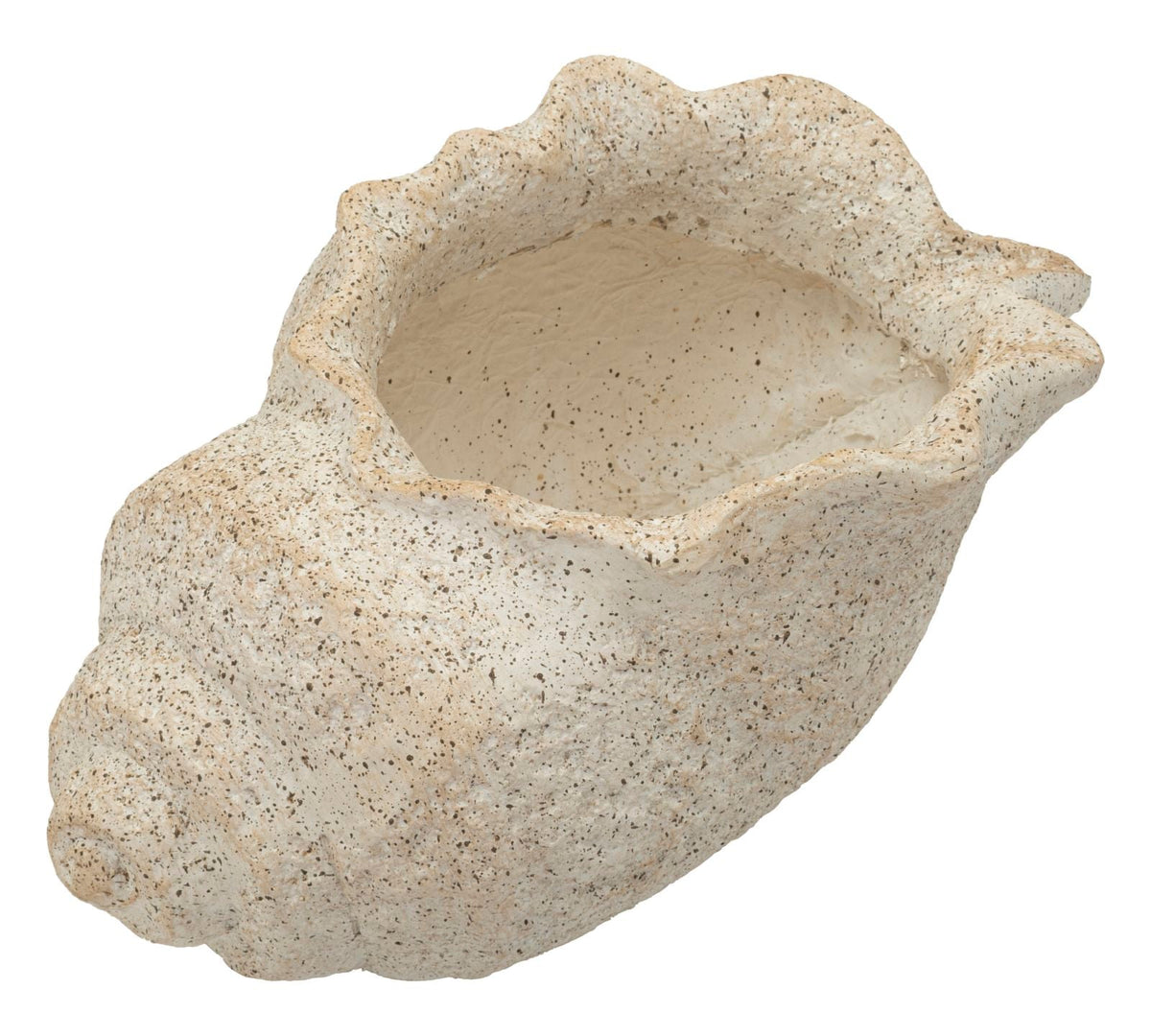 Blumenvase Muschel Beige 18 cm – Dekovase