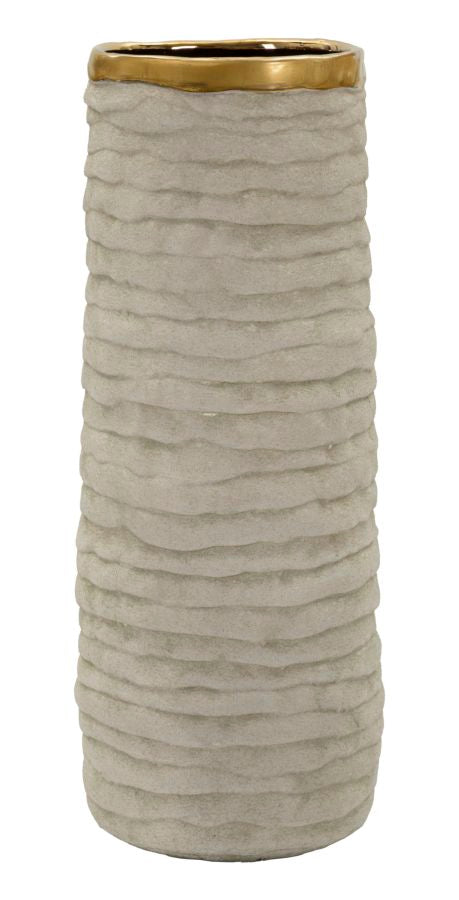 Blumenvase Lima Grau Gold – Dekovase