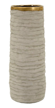 Blumenvase Lima Grau Gold – Dekovase