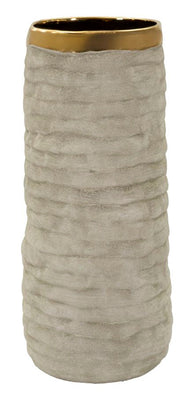 Vase Lima Grau Gold Offen Klein – Blumenvase Deko