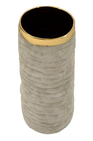 Vase Lima Grau Gold Offen Klein – Blumenvase Deko